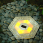 Solar Stepping Stone - Ivory Hexagon - Night view