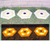 Hexagon Walkway Stones with Solar Lights- Set of 3