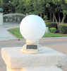 Frosted Glass Globe Solar Patio Light