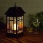 Solar Pillar Candle Lantern - Night View