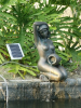 Bronze Lady Solar Fountains Pond Spitter Statue
