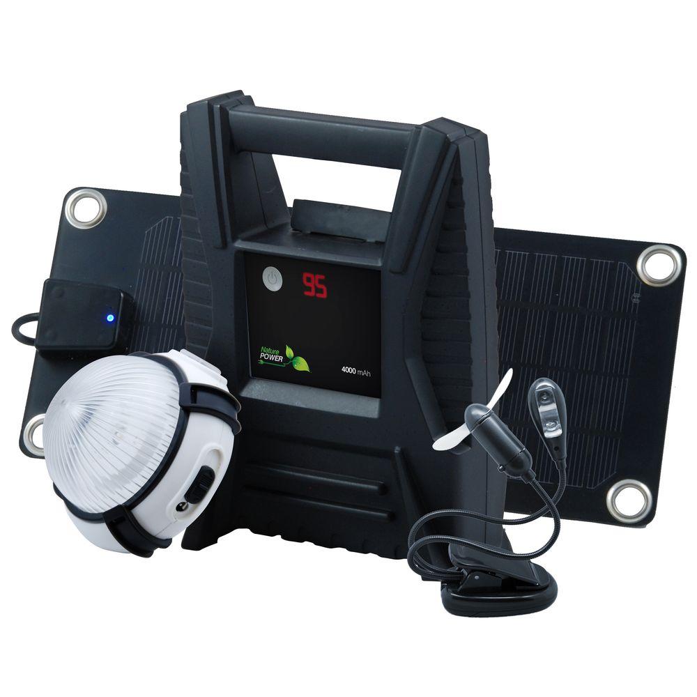 Portable Solar Powered Charging Kit with LED Light