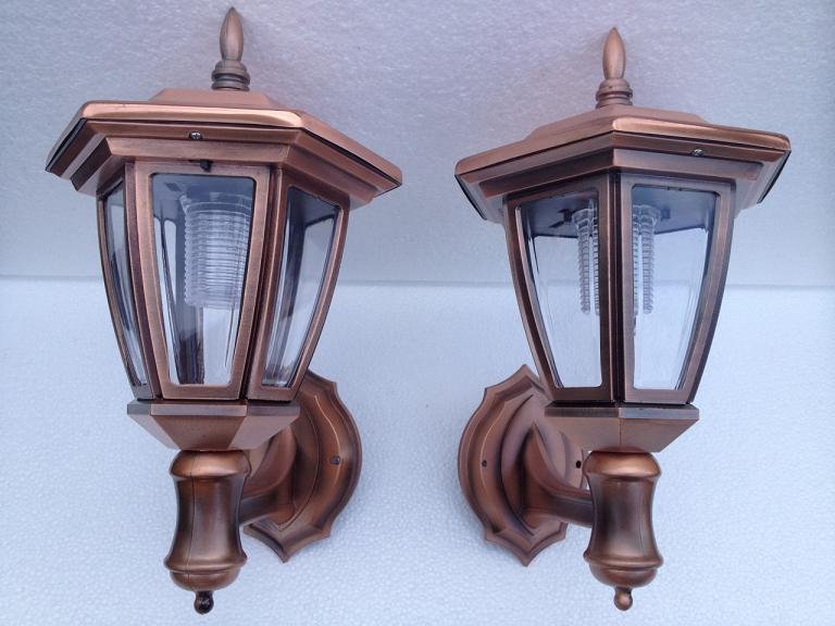Copper Solar Powered Outdoor Wall Light