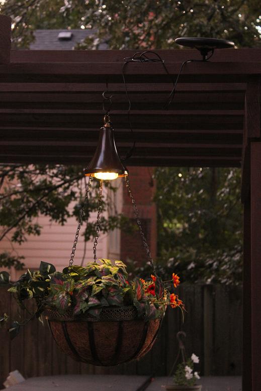 Solar clearance hanging basket